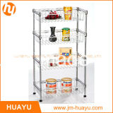 4 Tier Powder Coated Commercial Mobile Wire Shelving with 4 Baskets
