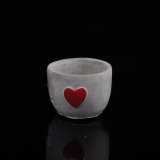 Concrete Heart Effect Candle Holder