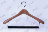 Fashion Clothes Wooden Hanger with Flocking Bar, Fashion Wooden Hanger, Flocking Hangers