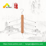 Wooden Clothes Hanger with Hooks