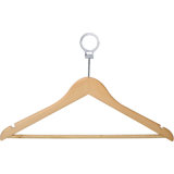 Hotel Anti-Theft Wooden Hangers with Security Ring