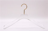 Acrylic Clothes Hanger with Golden Hook