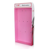 Cardboard Stand Display Shelf with Hooks, Supermarket Store Display Rack