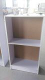 Wood Material White Color Two Tiers Bookshelf