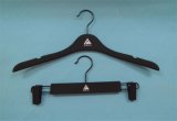 Black Soft Clothes Hanger for Coat/Suit/Pant