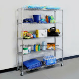 72 X 60 X 18 Inch 5-Tier NSF Free Standing Wire Shelving Chrome Garage Store Rack System