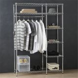 Chrome Metal Bedroom Furniture Wardrobe Rack for Home