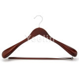 Luxury Wooden Suit Hanger with Round Pants Bar (YWD01)