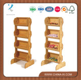 Floor Standing 4 Tiered Wooden Display with 4 Bins