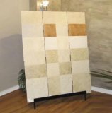 Showroom Double Side Quartz Stone Ceramic Floor Tiles Metal Retail Display Racks
