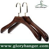 in Stock Luxury Wood Coat Hanger for Garment Display