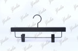 Black Wooden Hangers with Clips for Underware (YLWD33518-BLKS4)