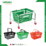 Supermarket Metal Shopping Basket Stand