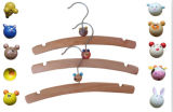Hh Kids Wooden Hangers with Plastic Animals, Wooden Clothes Kids Hangers for Jeans