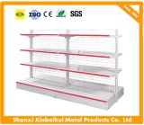 Supermarket Gondola Shelf with Powder-Coated Surface, Available in Various Sizes and Colors