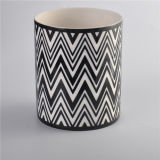 Thin Sandblast Patterned Black Candle Holder with Popular Size