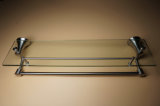 Wall Mounted 304 Stainless Steel Bathroom Glass Shelf