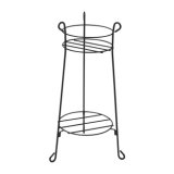 Simple Two-Tier Iron Flower Stand Rack