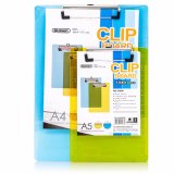 Metal Clip Transparent Color Plastic A4 Clipboard with Rulings