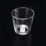 V Shape Clear Glass Candle Holder with Dia 90mm