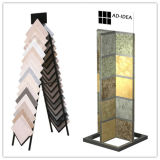 Metal Waterfall Ceramic Tile Display Staggered Tile Display Stand