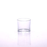 Cynlinder Round Clear Glass Candle Holder