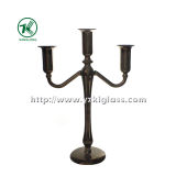 Glass Candle Holder with Three Posts by SGS, BV (9*23.5*33.5)