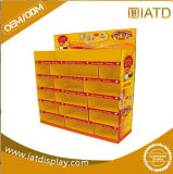 Pop up Cardboard Promotional Supermarket Storage Display Shelf with Slots