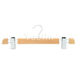 Wooden Trouser Hanger with Clips (200-43830)