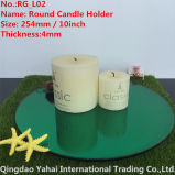 4mm Large Round Green Glass Mirror Candle Holder