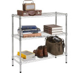 Easy Assemble 3 Tiers K/D Chrome Metal NSF Wire Shelf, Hot Sale for EU Home Shelves