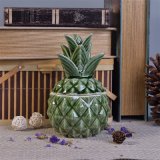 Green Glazed Pineapple Ceramic Candle Holder Bath and Body
