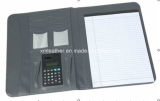 PU Leather Bound Interview Folder with Calculator