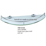 Oval Round Stainless Steel Bathroom Glass Shelf Rack (YMT-81)