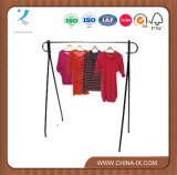 Black & Chrome Single Rail Garment Rack