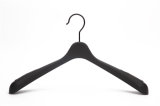 Luxury Black Rubber Coated Hanger with Anti-Strip
