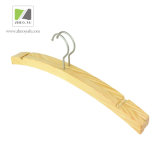 Natural Color Pine Wood Coat Hanger with Anti-Slip Groove