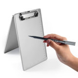 A5 Aluminum Clipboard with Rulings Silver Color Metal Clip