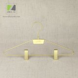 Gold Metal Wire Laundry / Clothes Hanger with Laser Engraving Logo