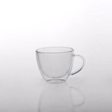 Borosilicate Double Wall Glass Coffee Cup with Handle
