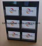 L Form Black Acrylic Display Holder, Gift Cards Display Racks