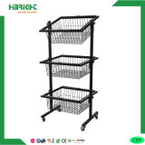 3 Layer Ajustable Basket Display Rack