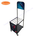 Simple Design Movable Retail Metal Free Standing Wire Iron Umbrella Display Stand with Wheels