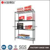Custom Functional 4 Shelves Black Powder Coated Metal Wire Storage Office Room File Rack