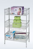 Adjustable DIY Chrome Metal Deepened Wire Basket Rack (CJ-A1207)