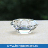 Clear Glass Diamond Glass Candle Holder