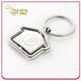 House Shape Spinning Metal Keychain for Real Estate Gift