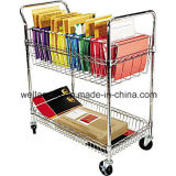 Adjustable Metal Basket Rack /Basket Trolley for File/Paper Storage (TR753590A2CW)