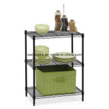 3 Layers Epoxy Coated Metal Wire Kitchen Shelf Rack with NSF Approval
