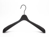 Custom Golden Hook Black Plastic Hangers Factory for Cloth